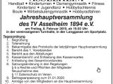 Jahreshauptversammlung 2019
